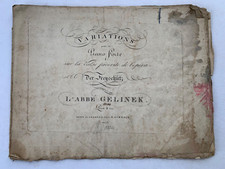 Noten.  Gelinek. Variations