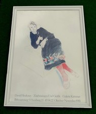 David Hockney Offset Litho Celia im schwarzen Kleid Galerie Kammer Hamburg 1981
