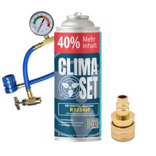ClimaSet R1234yf Kältemittel Ersatzgas zum Befüllen von Autoklimaanlagen ab 2017