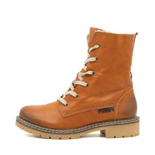 Rieker Damen Z9643 Stiefel Cognac Leder Mittel Gefüttert Boots Winterboots EU 40
