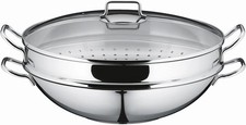 WMF Macao Party 36cm Wok-Set mit Glasdeckel - Edelstahl (07.9256.6040)