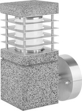 Outdoor Wandleuchte La MER, E27 max. 7W, Granit / Edelstahl