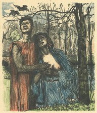 Lovis Corinth - Waldesszene - Lithographie 1911