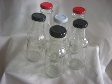 6 Glasflaschen Einmachflaschen Vorratsflaschen 250 + 300 ml Milch Saft o.ä.