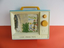 Vintage 60er J. Fisher Price Spieluhr Frere Jacques & Sur Le Pont  funktioniert