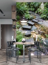 3D Stein Straße Blätter