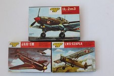 Flugzeug Modellbausatz  Sammlung 1:72 MIKRO 72 LWS Czapla + JAK-1M + IL-2m3
