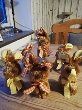 6 Eierwärmer Stoff Hase Eier Haube Ostern Karo Osterhase