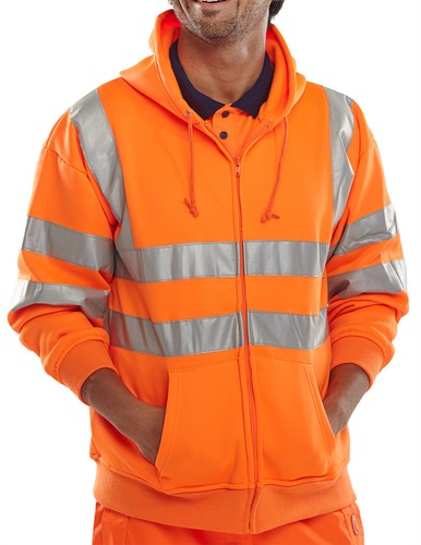 Warnschutz sweatjacke orange - orange, s