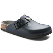 Birkenstock Boston ESD 061380 Blau Clogs Leder normale Weite