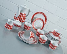 Winterling Kirchenlamitz Bavaria Porzellan Rot verschiedene Teile 1960er Jahre