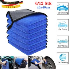12/6 Pack Auto Beidseit Mikrofasertuch Poliertuch Trockentuch Microfaser 40x40cm