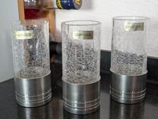 TOP 3 STÜCK Vintage Alwe Craquele Gläser Zinn Zinnboden