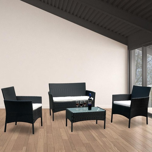 Sitzgruppe polyrattan lounge - polyrattan,