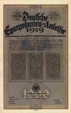 Deutsche Sparprämien Anleihe D 1919 Berlin Reichsdruckerei dreisprachig Gewinn