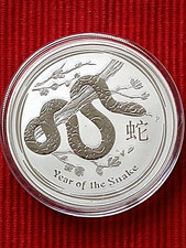 Silbermünze Lunar II Schlange