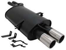 NOVUS Sportauspuff Endschalldämpfer 2x76mm passend für BMW 3er E46 320 325 330