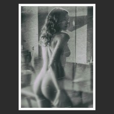 Vintage Fotoabzug SW Nude Akt