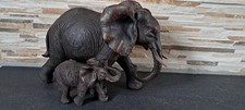 Dekofigur Elefant 23 x 10 x16 cm Elephant Elefanten Deko Figur Afrika Antik Stil