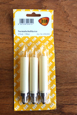 3er Set Schaftkerzen Ersatzkerzen Birnen 23 V 3 W E 10 in OVP