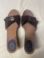 braune Wildleder Clogs von Scholl, 41, Korkfußbett, leichte Gebrauchsspuren