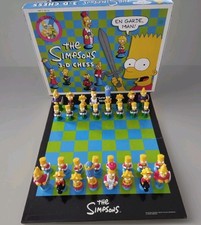 The Simpsons - 3D Chess Set - Schach Brettspiel- Vintage Rarität 1992 Komplett
