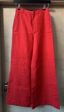 Leinen Hose Orange Neu 38 M