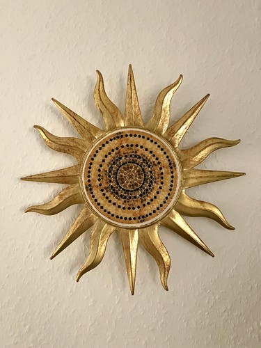 Wanddeko weltbild sonne gold - wanddeko,