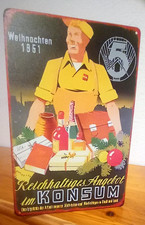 Blechschild alte KONSUM