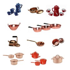 Miniatur Töpfe Pfannen Geschirr 1,5-4 cm, Haushalt Küche Deko für Wichtel
