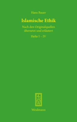 Hans bauer islamische ethik - islamische,