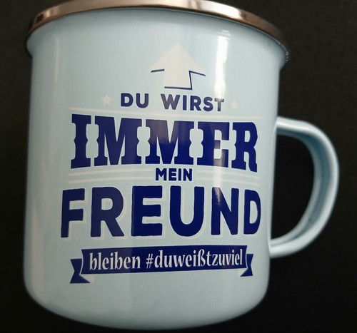 Emaille kaffee becher tasse - becher, du