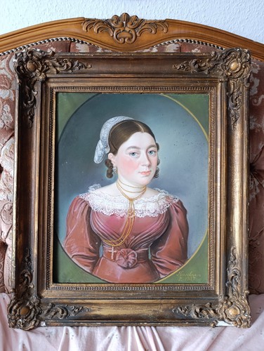 Biedermeier pastell portrait - biedermeier,