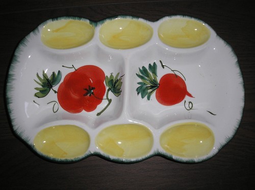 Eier servier platte teller - eier,