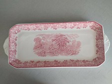 Kuchenplatte Servierplatte  Wedgwood * Woodland *   35  x 15 cm *Rot* England