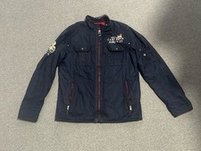 Camp David Jacke Herren Übergang Jacke Gr. M Blau Outdoor Jacke 100% Baumwolle 