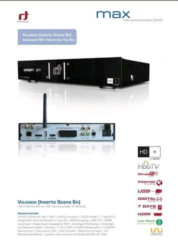 Sat receiver inverto volksbox - sat-receiver,