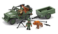 Cobi Jeep Willys & Trailer WW2