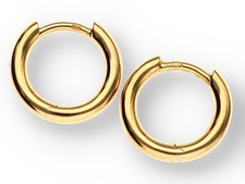 Original Bron Lux Creolen Ohrringe Damen in 750 Gelbgold