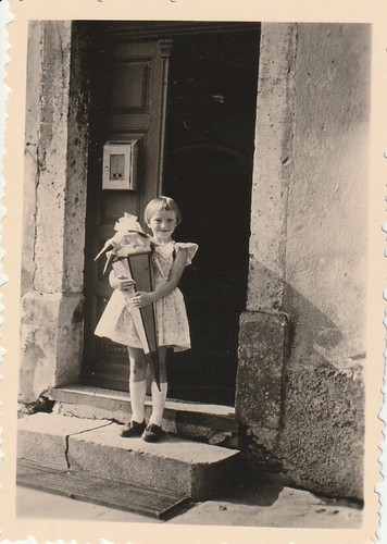 Vintage foto mädchen mit - vintage,