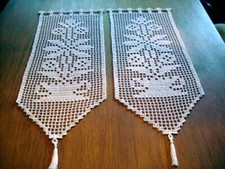 2 x  Häkelgardine in weiß*