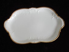 Rosenthal ** Sans Souci  "  weiss mit Goldrand  Viereckige  Platte