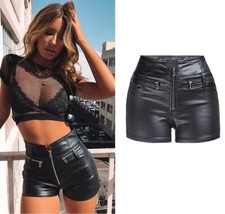 Damen Push Up Leder Shorts