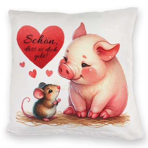 Schwein mit maus und - schwein, herz