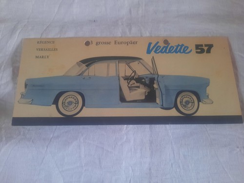 Werbung prospekt simca vedette - prospekt,