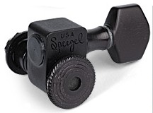 SPERZEL MECHANISCHES SET L3+R3 SELBSTSICHERND FÜR E-GITARRE - SCHWARZ - 3+3 T