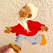 1960er Sperrholz Wandfigur