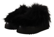 TOWN Schuhe schwarz Fell Leder