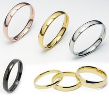 Edelstahlring Fingerring Ring Edelstahl Rose Gold Silber Damen Herren bombiert 
