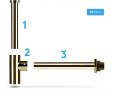 waschbecken design siphon gold